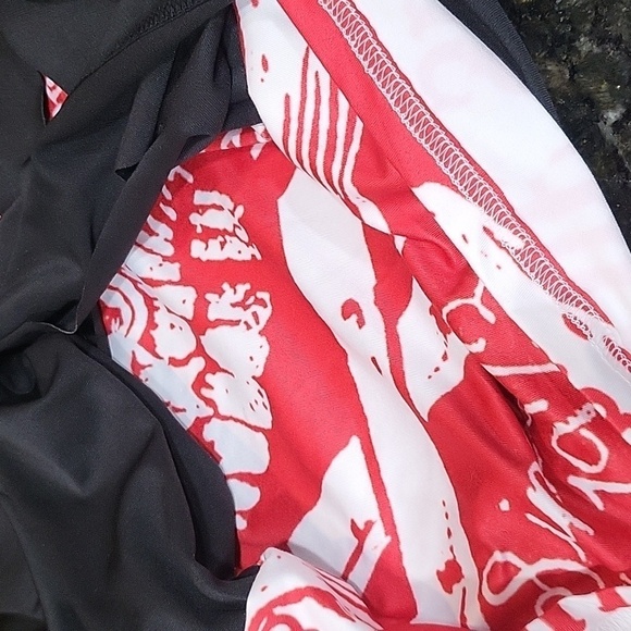 SHEIN Vecster Wing Print Ripped Tube Bodycon Dress Size Small - Picture 4 of 4